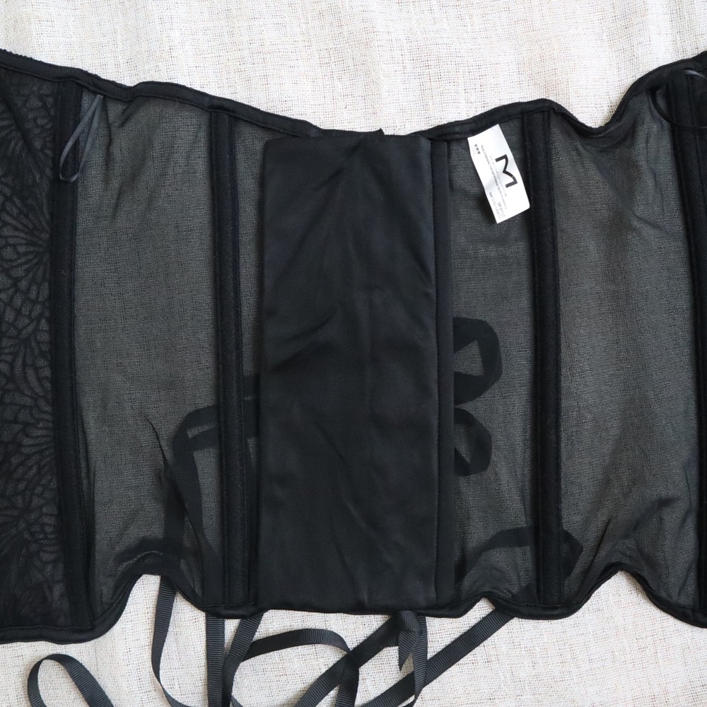 Maidenform Lace Mesh Black Corset NWT - Picture 7 of 14